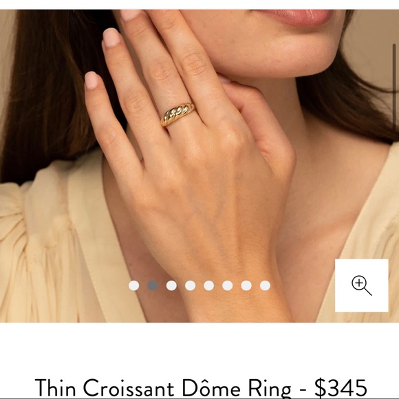 Mejuri | Thin Croissant Dome Ring 14k Gold